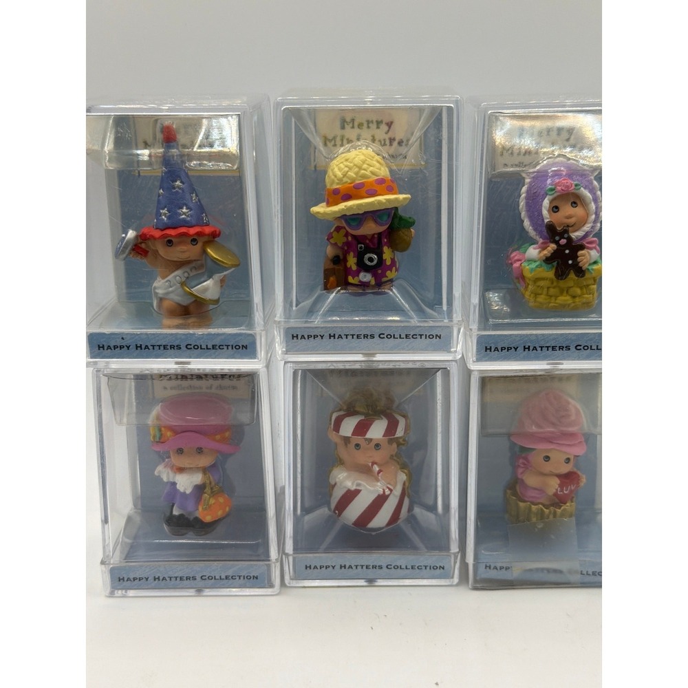 6 Hallmark Merry Miniatures 2000 Happy Hatters‎ Collection
